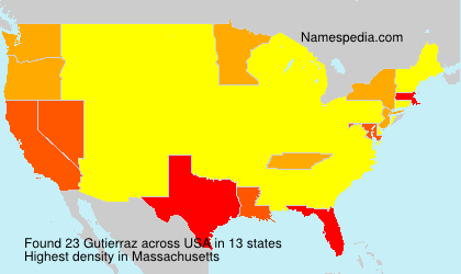 Surname Gutierraz in USA Surname Gutierraz in USA