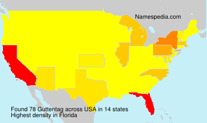 Surname Guttentag in USA Surname Guttentag in USA