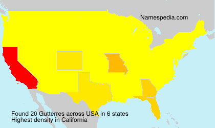 Surname Gutterres in USA Surname Gutterres in USA