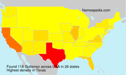 Surname Gutterrez in USA Surname Gutterrez in USA