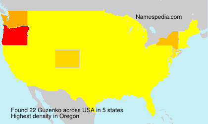 Surname Guzenko in USA Surname Guzenko in USA