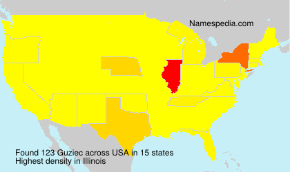 Surname Guziec in USA Surname Guziec in USA