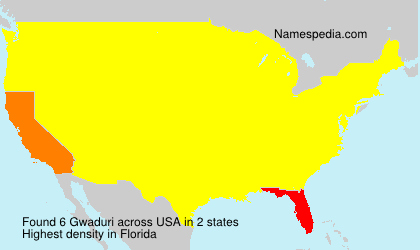 Surname Gwaduri in USA