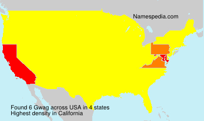 Surname Gwag in USA Surname Gwag in USA