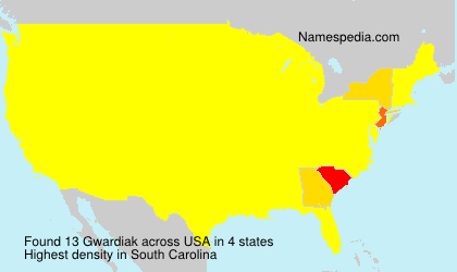 Surname Gwardiak in USA