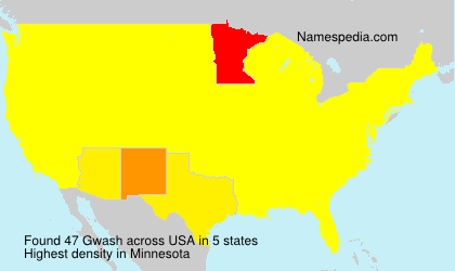 Surname Gwash in USA