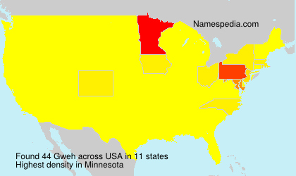 Surname Gweh in USA