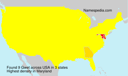 Surname Gwet in USA Surname Gwet in USA