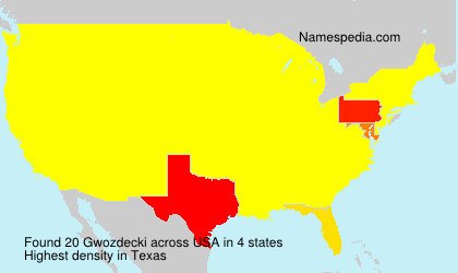 Surname Gwozdecki in USA Surname Gwozdecki in USA