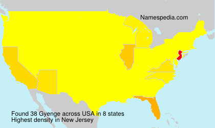 Surname Gyenge in USA