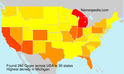 Surname Gyger in USA Surname Gyger in USA