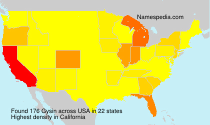 Surname Gysin in USA Surname Gysin in USA
