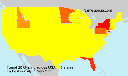 Surname Gysling in USA Surname Gysling in USA