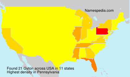Surname Gyton in USA Surname Gyton in USA