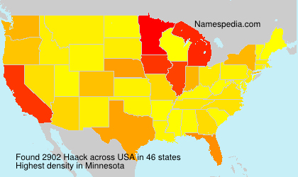 Surname Haack in USA Surname Haack in USA