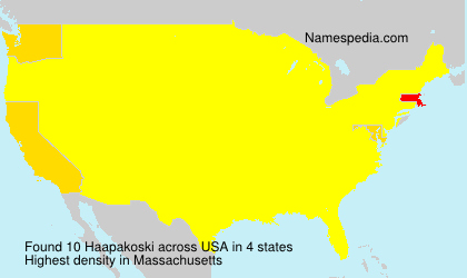 Surname Haapakoski in USA Surname Haapakoski in USA