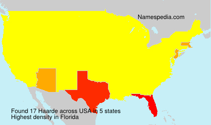Surname Haarde in USA Surname Haarde in USA