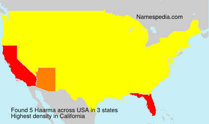 Surname Haarma in USA Surname Haarma in USA