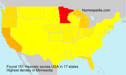 Surname Haavisto in USA Surname Haavisto in USA