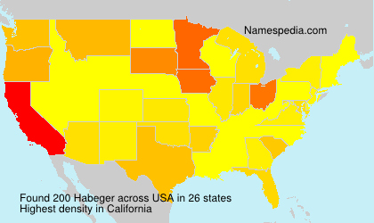 Surname Habeger in USA Surname Habeger in USA