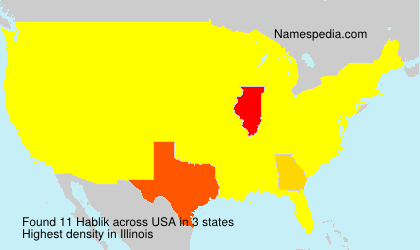 Surname Hablik in USA
