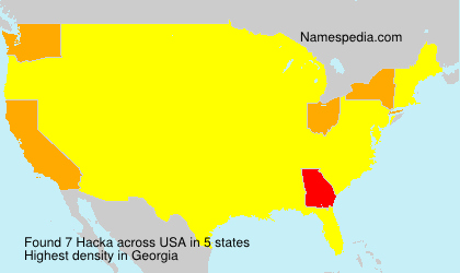 Surname Hacka in USA Surname Hacka in USA