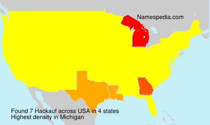 Surname Hackauf in USA Surname Hackauf in USA