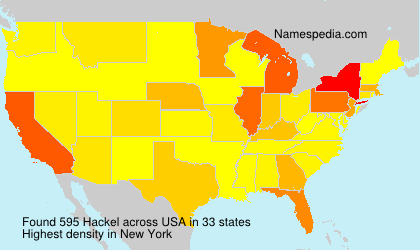 Surname Hackel in USA Surname Hackel in USA