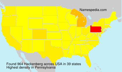 Surname Hackenberg in USA Surname Hackenberg in USA
