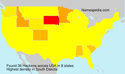Surname Hackens in USA Surname Hackens in USA