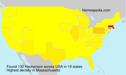 Surname Hackenson in USA Surname Hackenson in USA