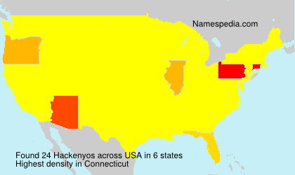 Surname Hackenyos in USA Surname Hackenyos in USA