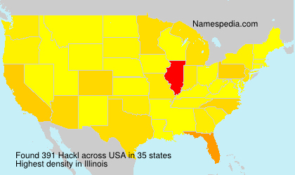 Surname Hackl in USA Surname Hackl in USA