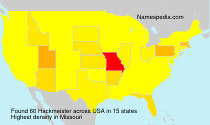Surname Hackmeister in USA Surname Hackmeister in USA