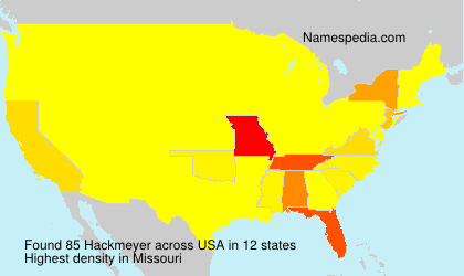 Surname Hackmeyer in USA Surname Hackmeyer in USA