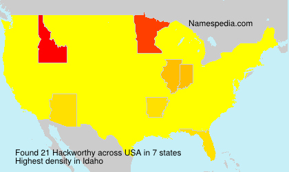 Surname Hackworthy in USA Surname Hackworthy in USA