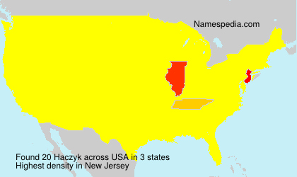 Surname Haczyk in USA Surname Haczyk in USA