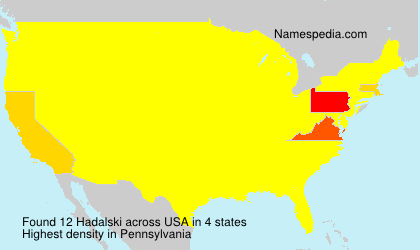 Surname Hadalski in USA Surname Hadalski in USA