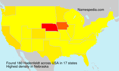 Surname Hadenfeldt in USA Surname Hadenfeldt in USA