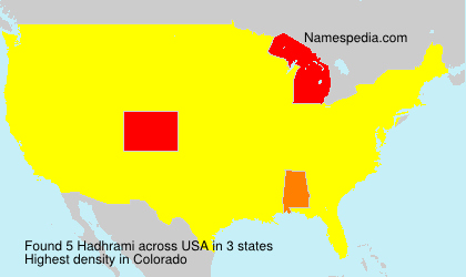 Surname Hadhrami in USA Surname Hadhrami in USA