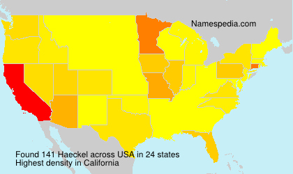 Surname Haeckel in USA Surname Haeckel in USA