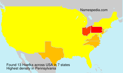 Surname Haefka in USA Surname Haefka in USA