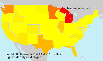 Surname Haenke in USA Surname Haenke in USA