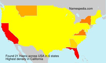 Surname Haera in USA