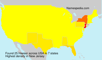 Surname Haeser in USA