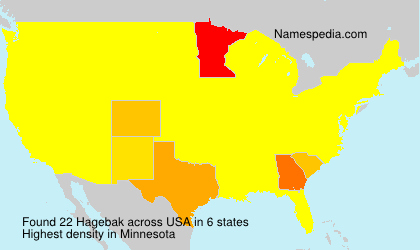 Surname Hagebak in USA Surname Hagebak in USA