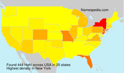 Surname Hahl in USA Surname Hahl in USA
