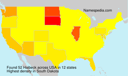 Surname Haibeck in USA Surname Haibeck in USA