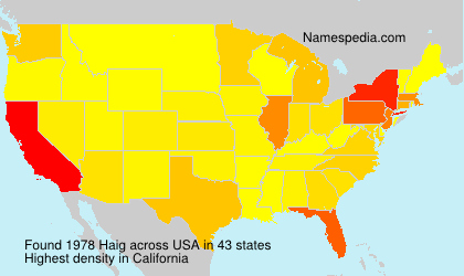 Surname Haig in USA Surname Haig in USA
