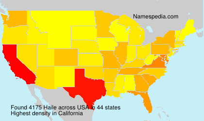 Surname Haile in USA Surname Haile in USA